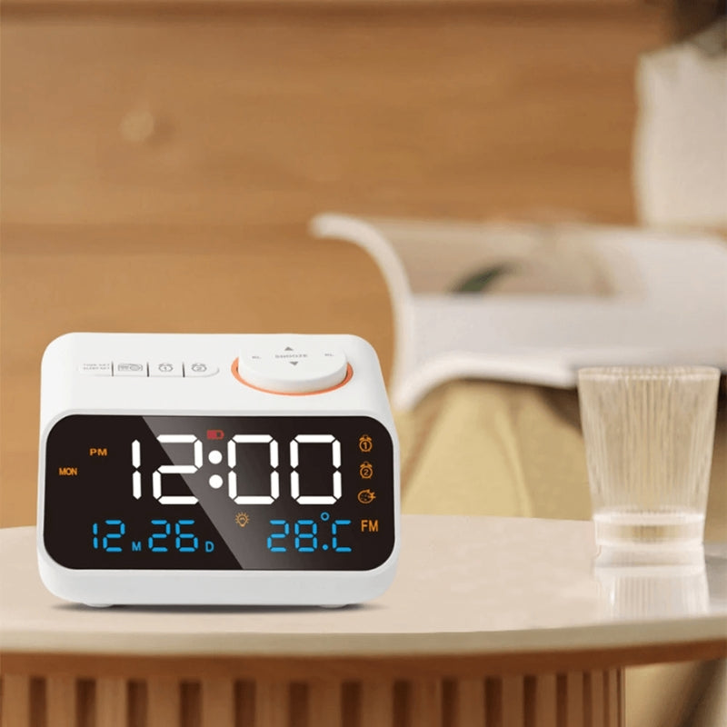 RadioClock - Budzik LED z wbudowanym radiem FM i cyfrowym wyświetlaczem