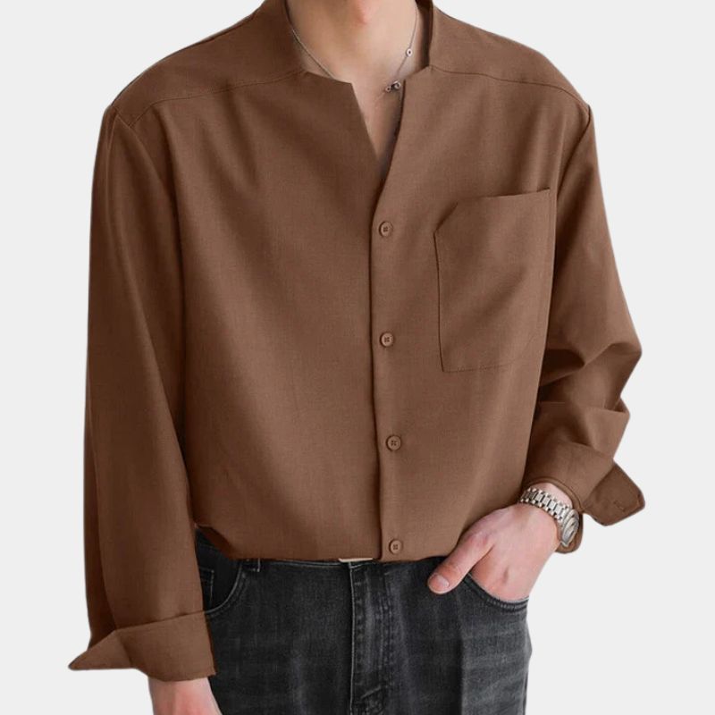 James - Chemise avec fermeture à boutons classique et poche poitrine