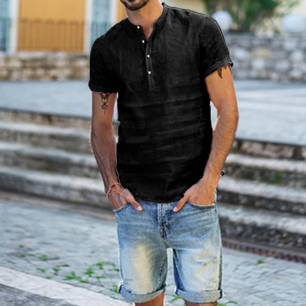 Miller – Chemise élégante à manches courtes avec fermeture à boutons et coupe confortable
