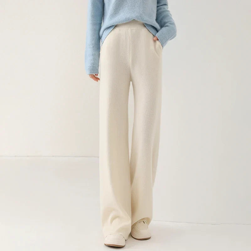 Maria - Pantalon à jambes larges avec taille élastique