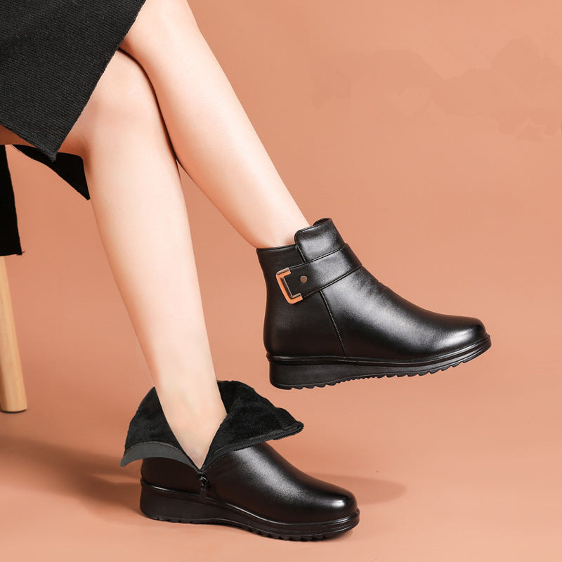 Felicity - Non slip ankle boots with side zipper