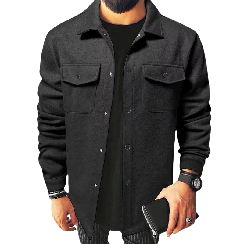 Xander – Chemise-Veste Moderne à Manches Longues avec Poches