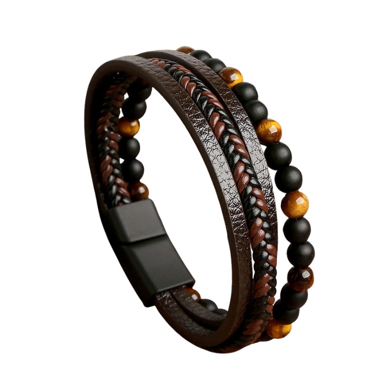 Sebastian – Ensemble de 4 Bracelets avec Perles et Fermoir Magnétique