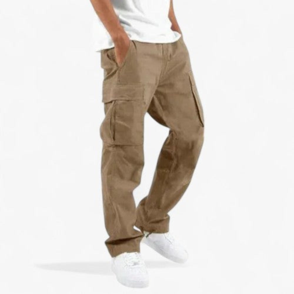 Leo - Pantaloni cargo eleganti con tasche laterali e vestibilità sagomata