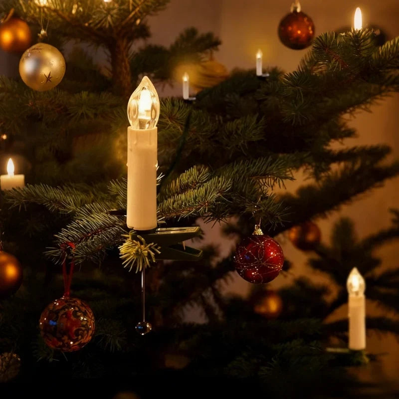 FestiFlame - bezdrátové vánoční svíčky s klipem a dálkovým ovládáním