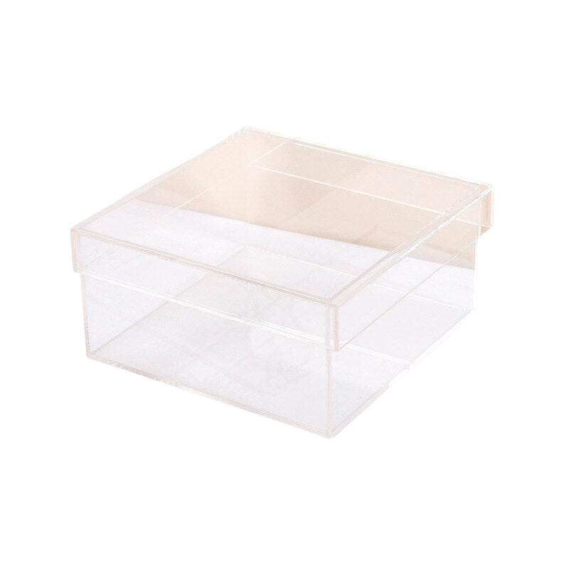ClearNest – Scatola Portaoggetti Acrilica Colorata con Coperchio e Design Impilabile