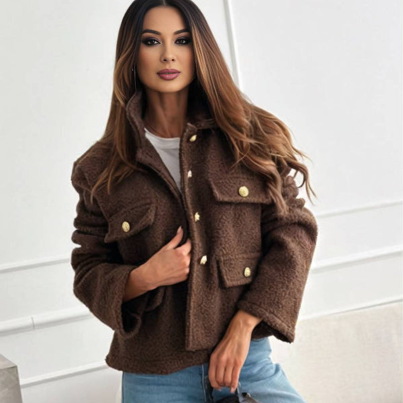 Daniela - Long sleeve jacket with button closure