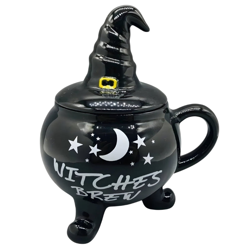 SpookySips - Tazza in Ceramica a Forma di Calderone per Halloween e Feste a Tema