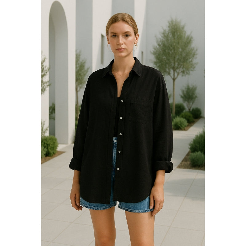Evi – Stylish shirt with long sleeves and classic collar