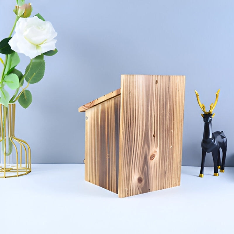 Scatola decorativa a forma di nido per uccelli in legno da appendere