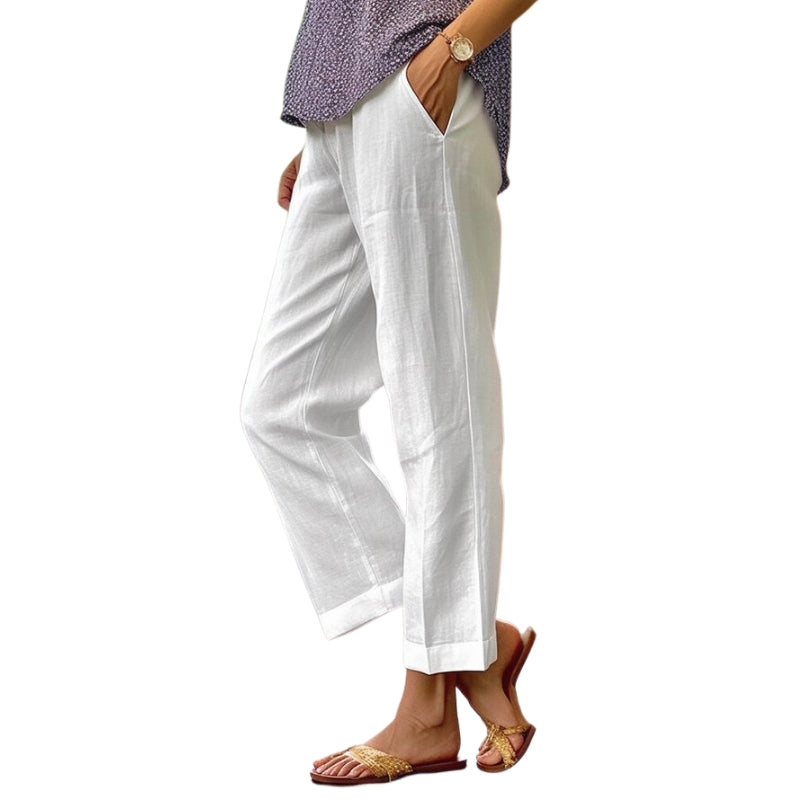 Azaria - Pantalon droit taille haute avec poches fonctionnelles