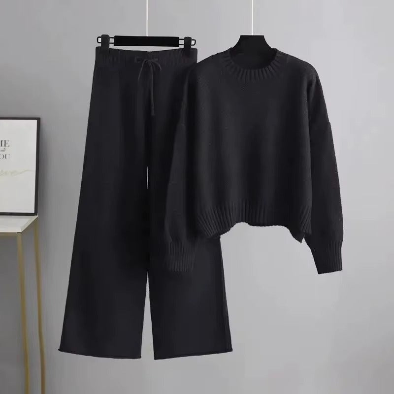 Patricia – Set două piese cu pulover cu mâneci lungi și pantaloni largi