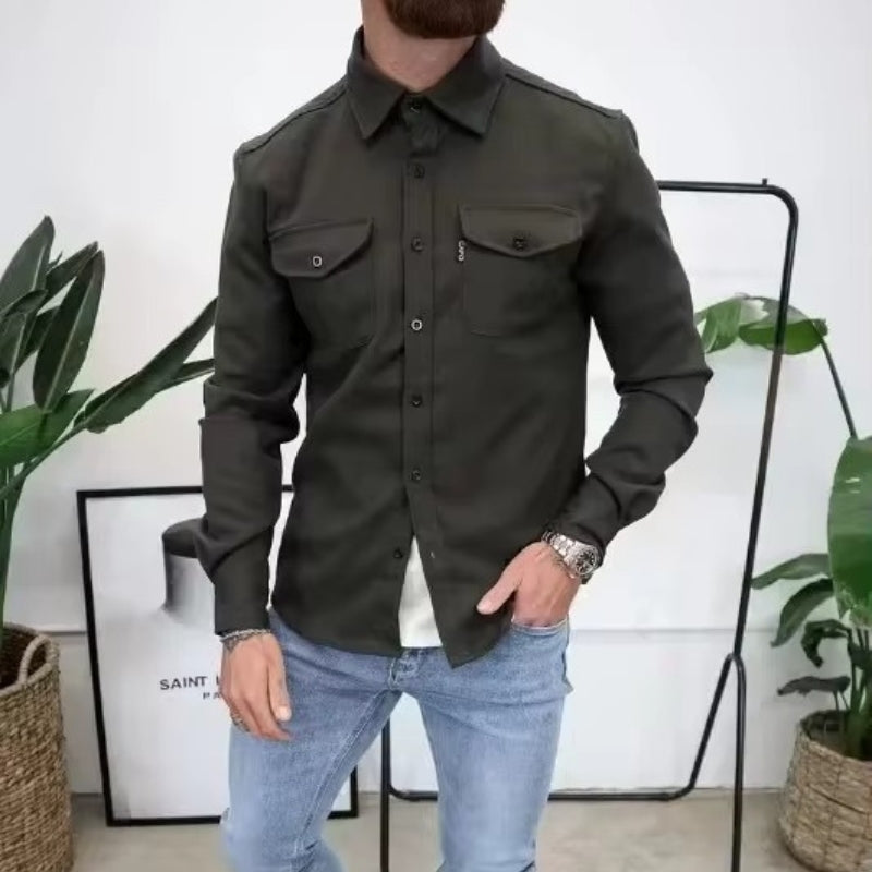 Mark – Cămașă cu mâneci lungi, guler căzut și nasturi