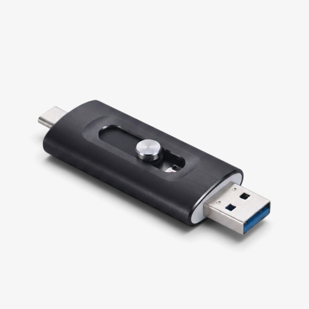 Unità flash USB 3-in-1 DataFlex con connettori USB 3.0 e Type-C