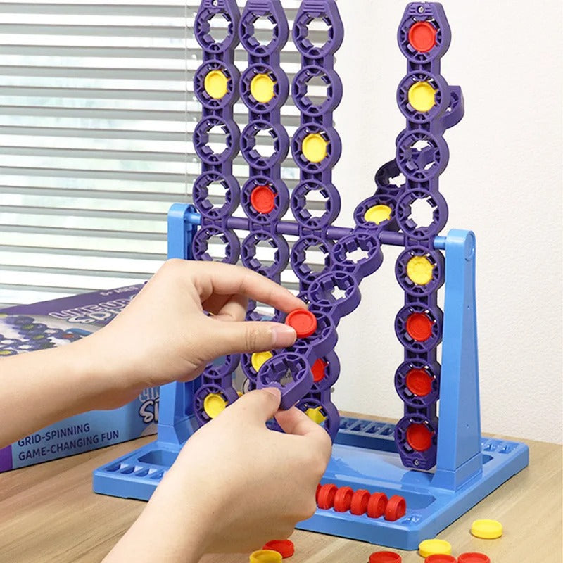GridTurn – Rotating disc game board with sliding columns and strategic gameplay