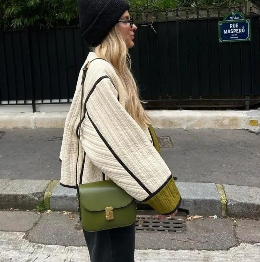 Isabella - Doudoune courte élégante avec design colorblock et coupe décontractée