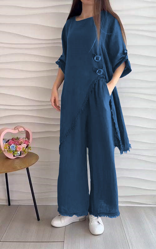 CottonGlam™ - Set Elegant cu Guler Rotund