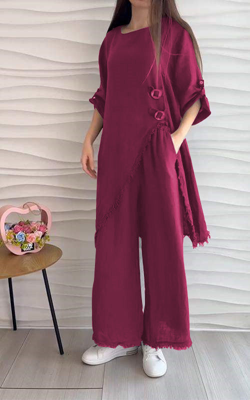 CottonGlam™ - Set Elegant cu Guler Rotund