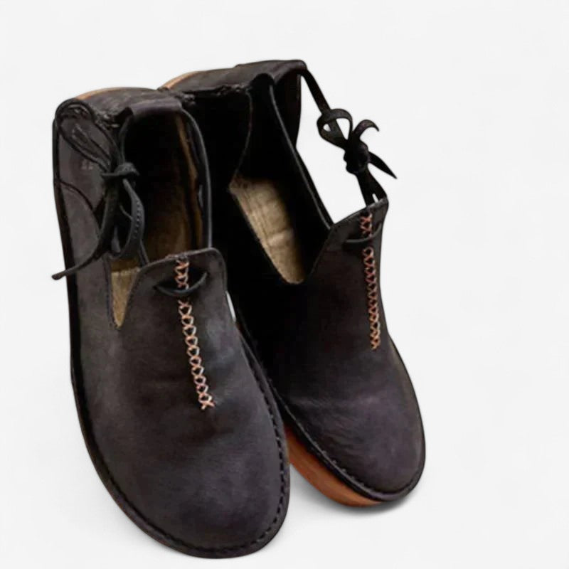 Mary – Bottines à Bout Rond avec Enfilage Facile et Lacets