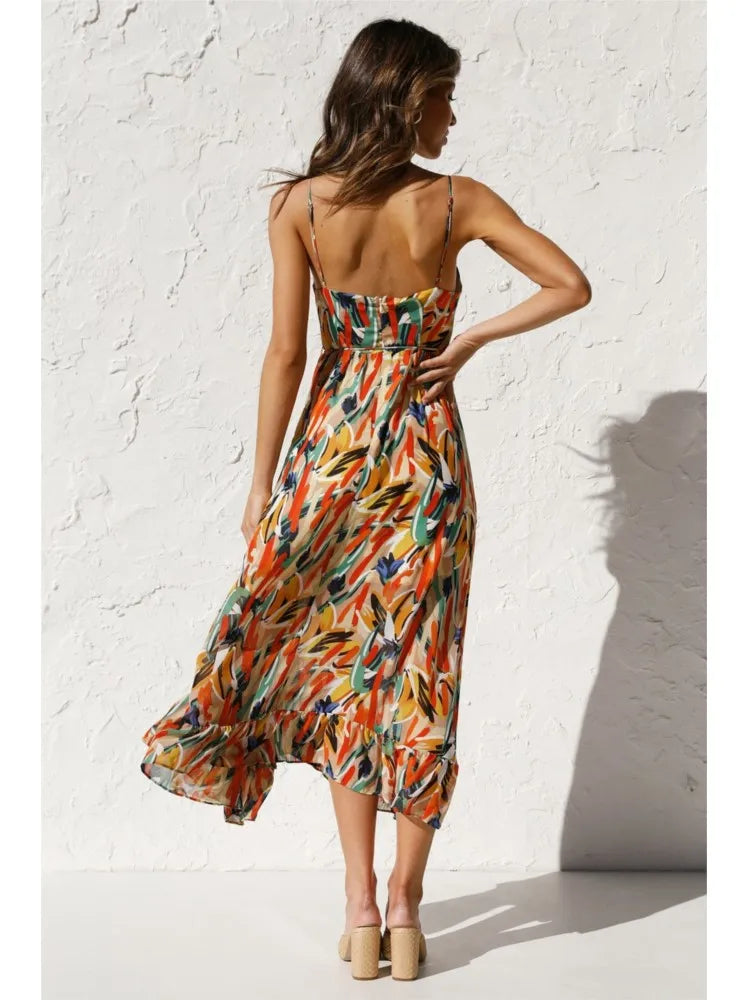 SunSplash™ - Robe imprimée col en V