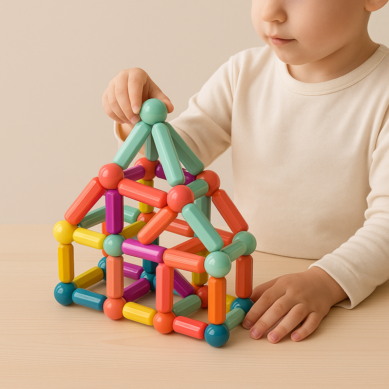 BuildBlox – Ensemble de construction avec bâtonnets pour création de formes créatives et jeu pratique