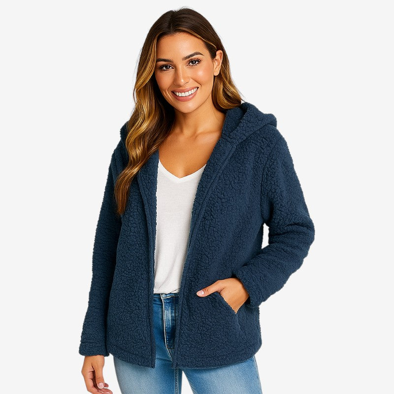 Lysetta - Manteau à capuche et manches longues avec fermeture éclair