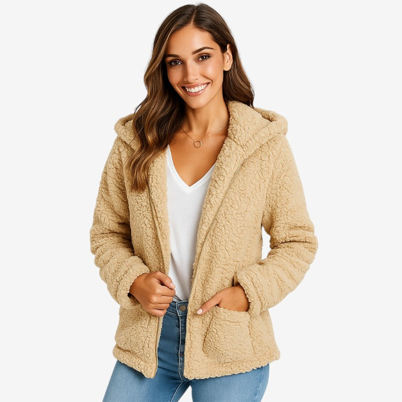 Lysetta - Manteau à capuche et manches longues avec fermeture éclair