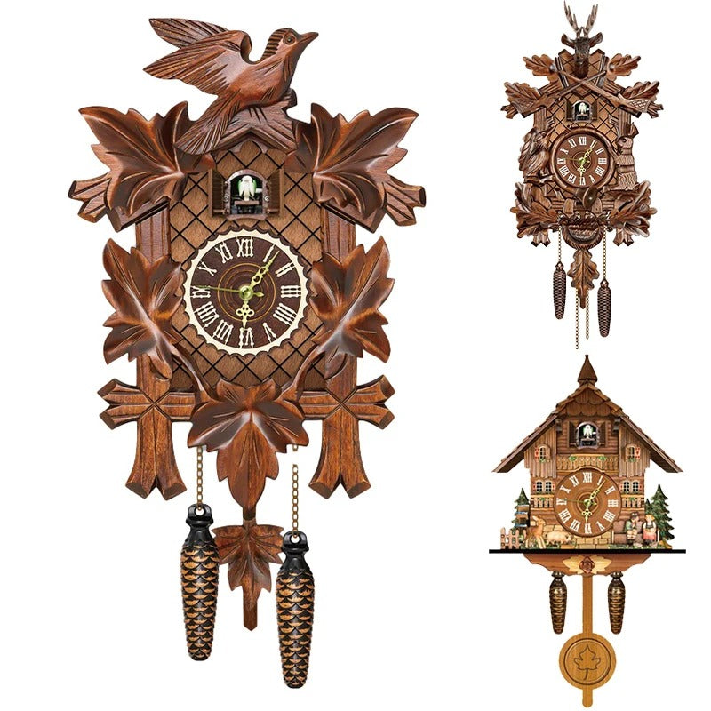 EchoNest – Klassieke wandklok met charmante uurlijkse koekoek en gedetailleerd design