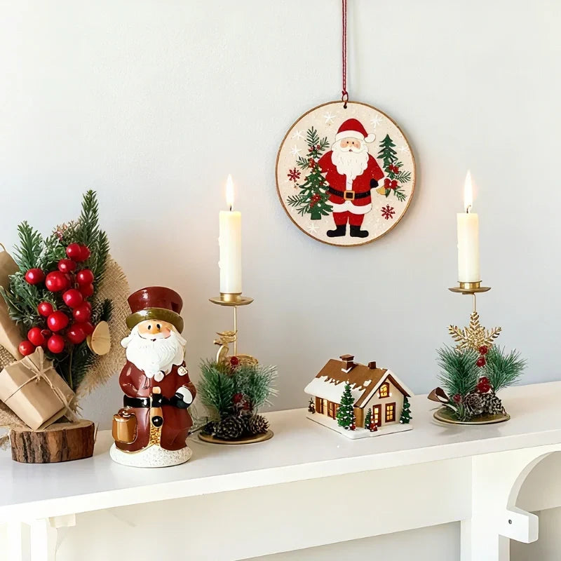 HolidayGlow - Iron Candle Holder With Festive Motifs
