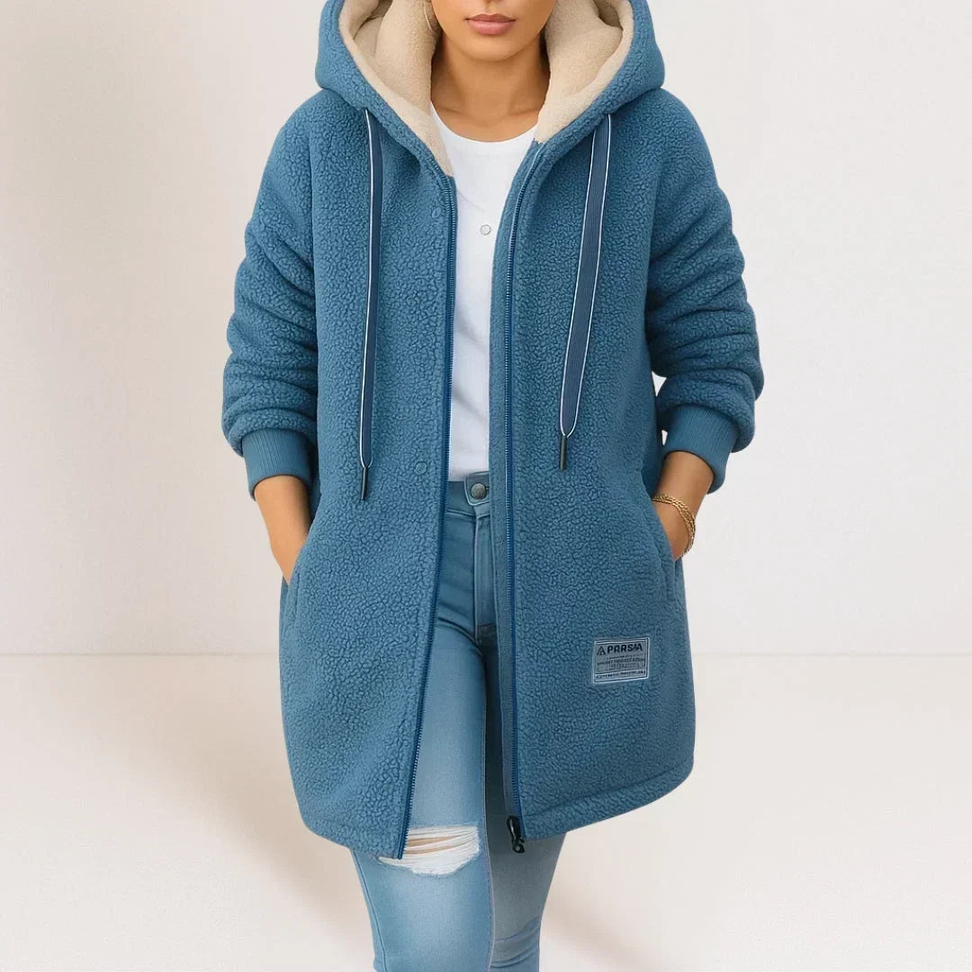 Calveris – Long Hooded Fleece Jacket