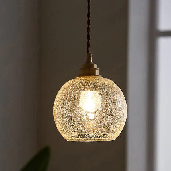 GlobeLite - Lampada a Sospensione Industriale con Paralume in Vetro Trasparente