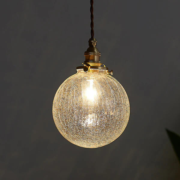 GlobeLite - Lampada a Sospensione Industriale con Paralume in Vetro Trasparente