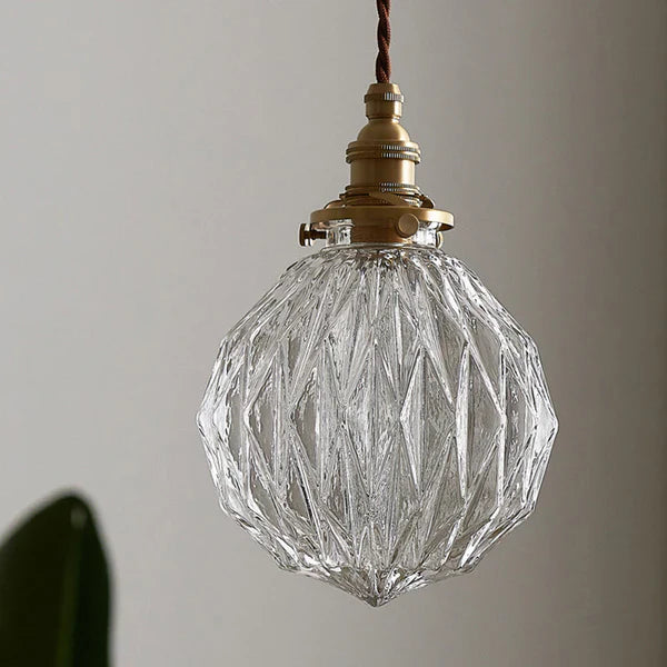 GlobeLite - Lampada a Sospensione Industriale con Paralume in Vetro Trasparente