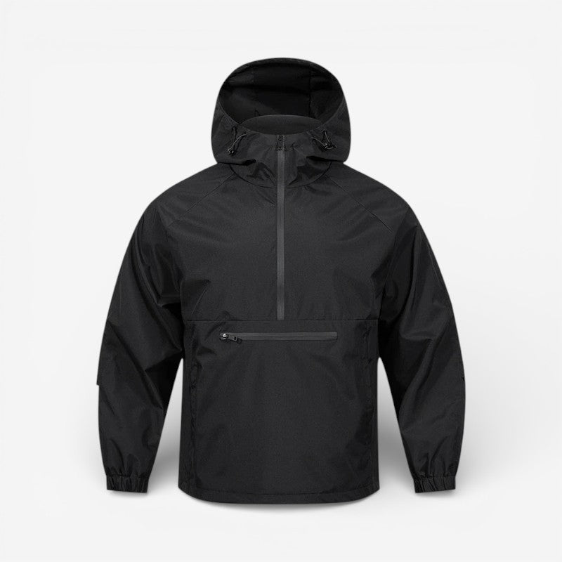 Aidan - Long sleeve hooded jacket with half zipper