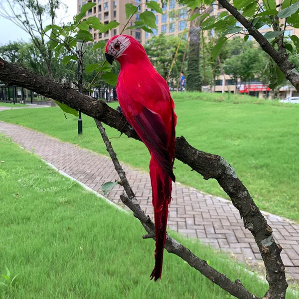 BirdScape - Vibrant parrot garden ornament for outdoor elegance
