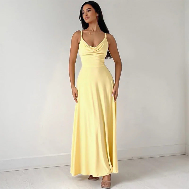 ChicSculpt™ - Rochie Maxi Cu Bretele Fără Spate