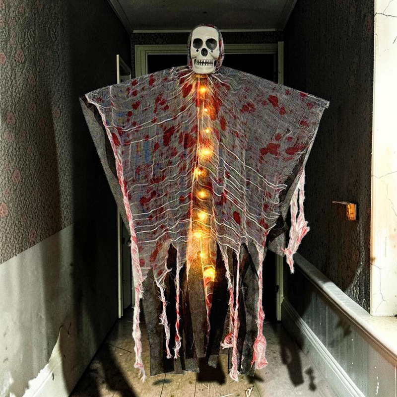 Decoración de fantasma con calavera colgante para Halloween