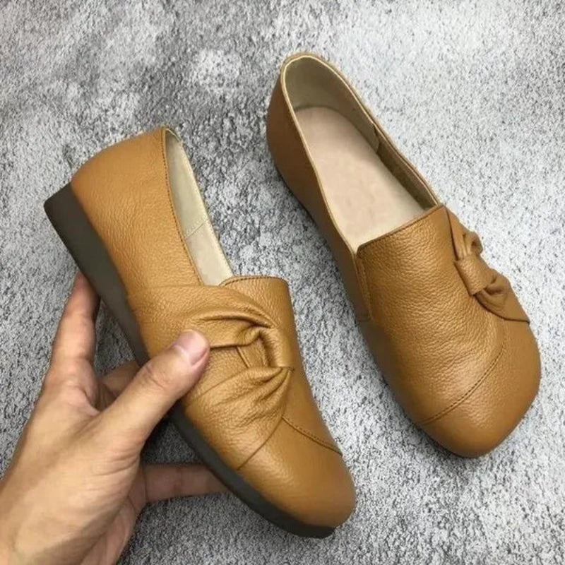 Amara - Pantofi eleganți slip-on cu vârf rotund și toc jos de susținere