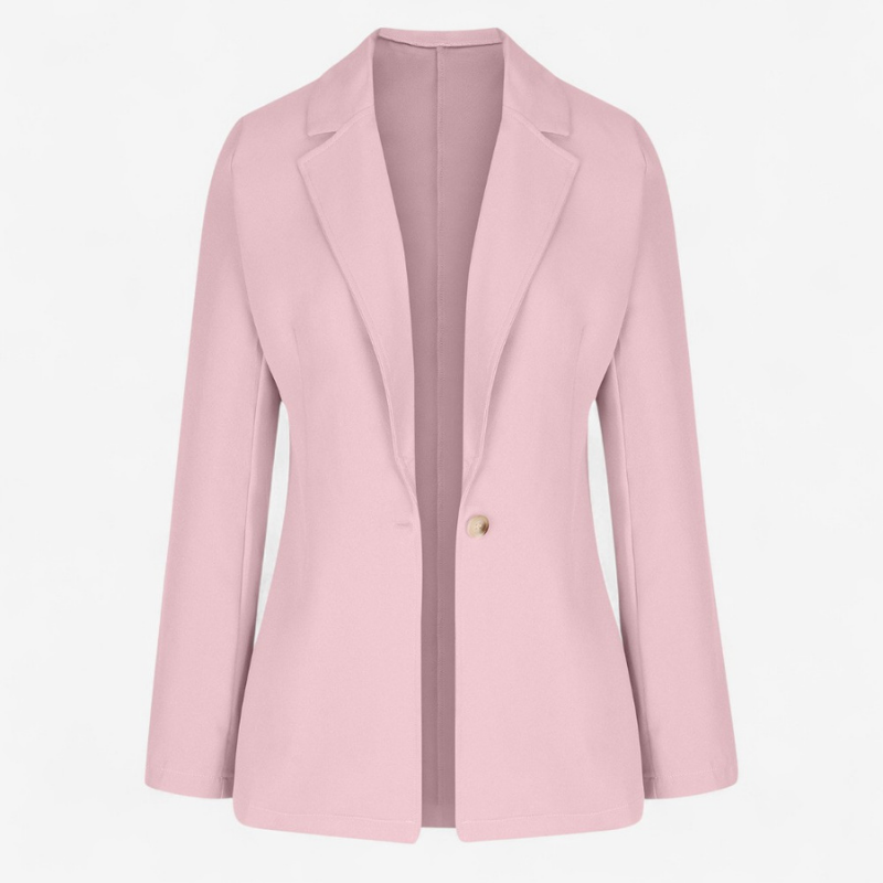 Anna – Blazer longueur cheville avec col à revers et fermeture à boutons