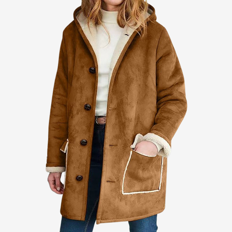Bella - Manteau à manches longues avec fermeture à boutons