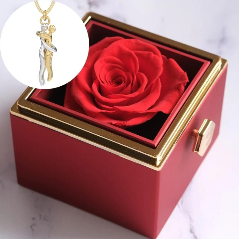 Mother’s Day Gift | Eternal Rose Box with Cuddle Necklace