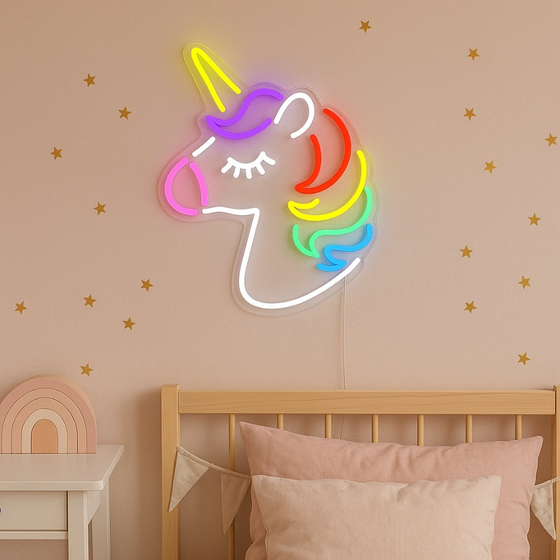 UniGlow – Lampa ścienna LED z zasilaniem USB i wzorem jednorożca