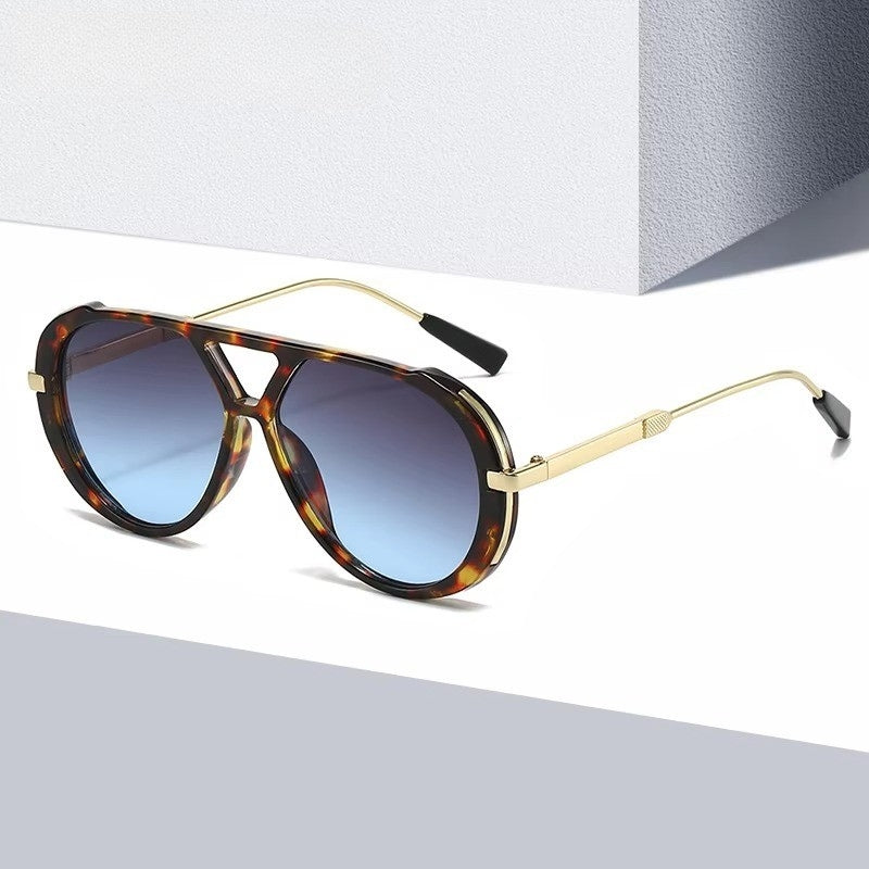 StyleHunt – okulary przeciwsłoneczne o owalnym kształcie z panterkowym wzorem