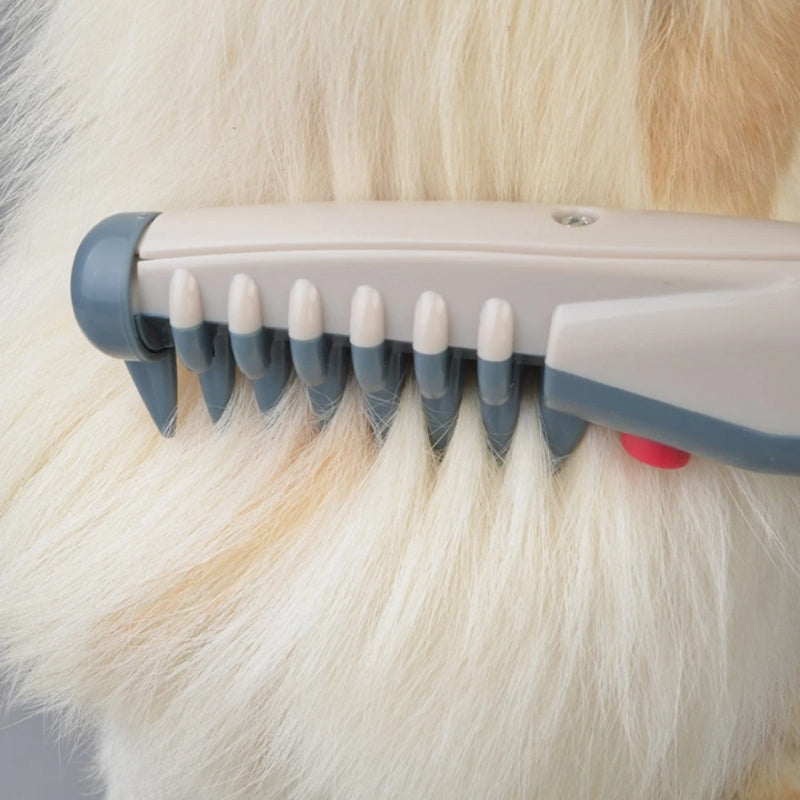 PetGroom – Elektryczna szczotka pielęgnacyjna dla psów i kotów ze stalowymi zębami
