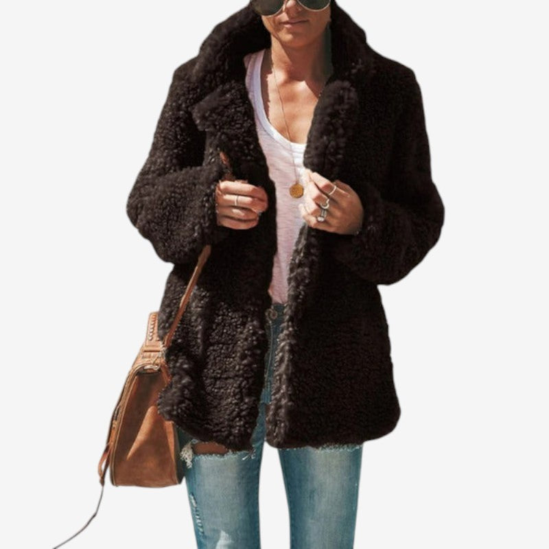 Karla – Bunda s dlouhými rukávy a klopovým límcem