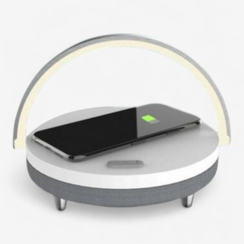 LumaSound – 3-in-1 Lamp with Wireless Charger and Built-In Bluetooth Speaker