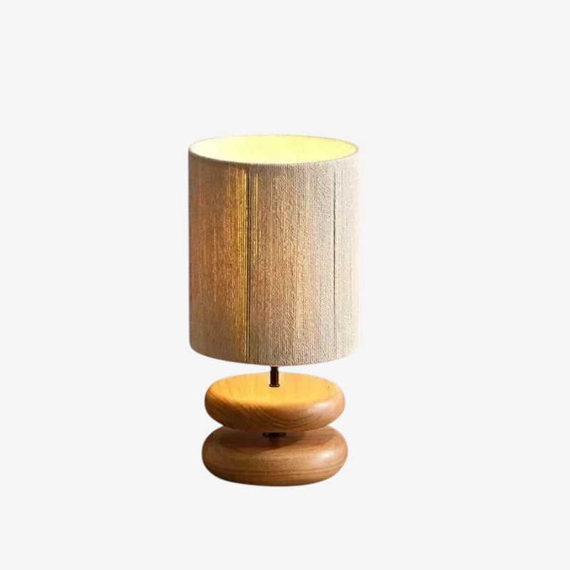 LumeRope – Lampa stołowa LED z abażurem z plecionego sznurka do dekoracyjnej atmosfery