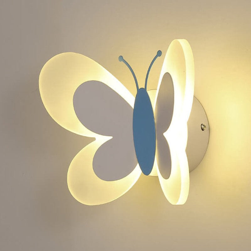 Flyora - Applique murale LED papillon avec boîtier en aluminium et design décoratif en forme d'ailes