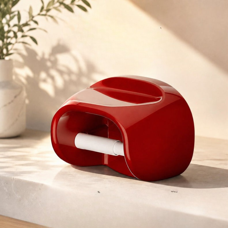 Suporte de papel higiénico de parede Rollledge com prateleira integrada