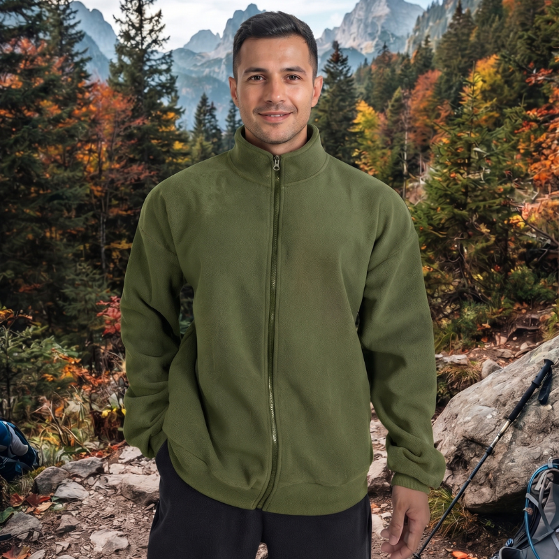 CollarFlex - Gilet in pile da uomo con chiusura a zip